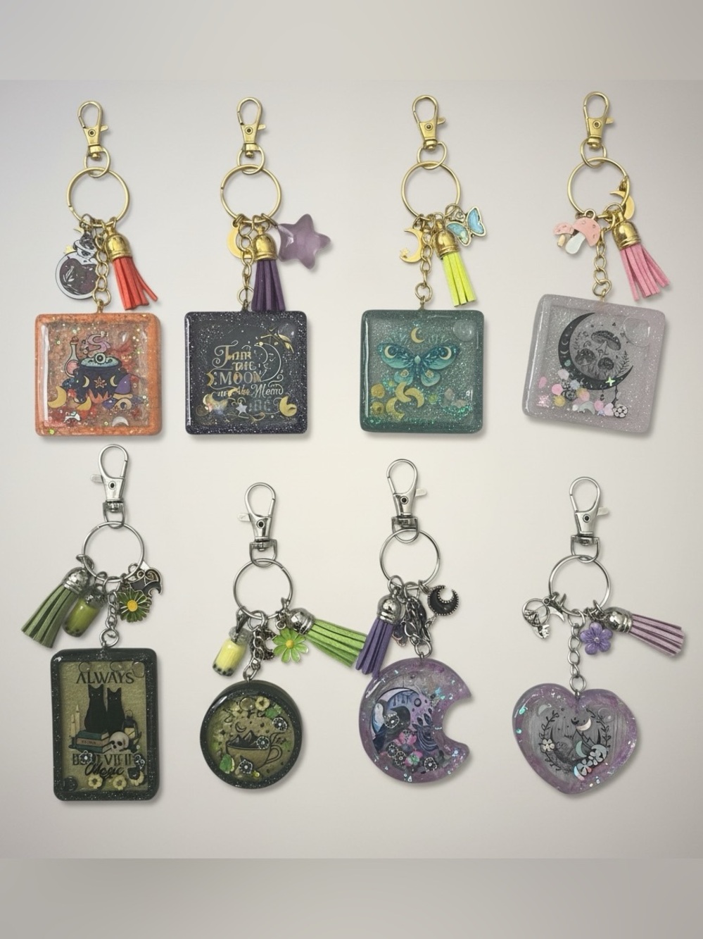 Handmade Resin Shaker Bag Charm/Keychain